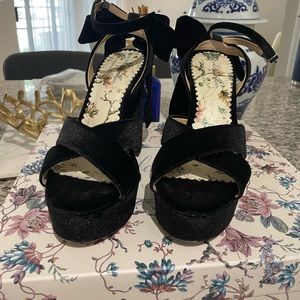 LIMITED EDITION Nicola Bathie x Antonio Melani Black Bow Heels